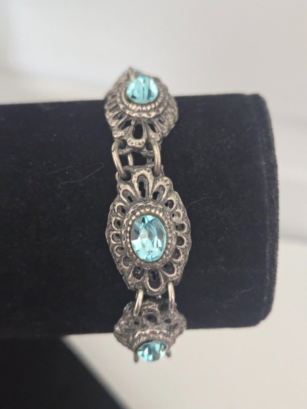 Antique D Pollak Panel Bracelet
